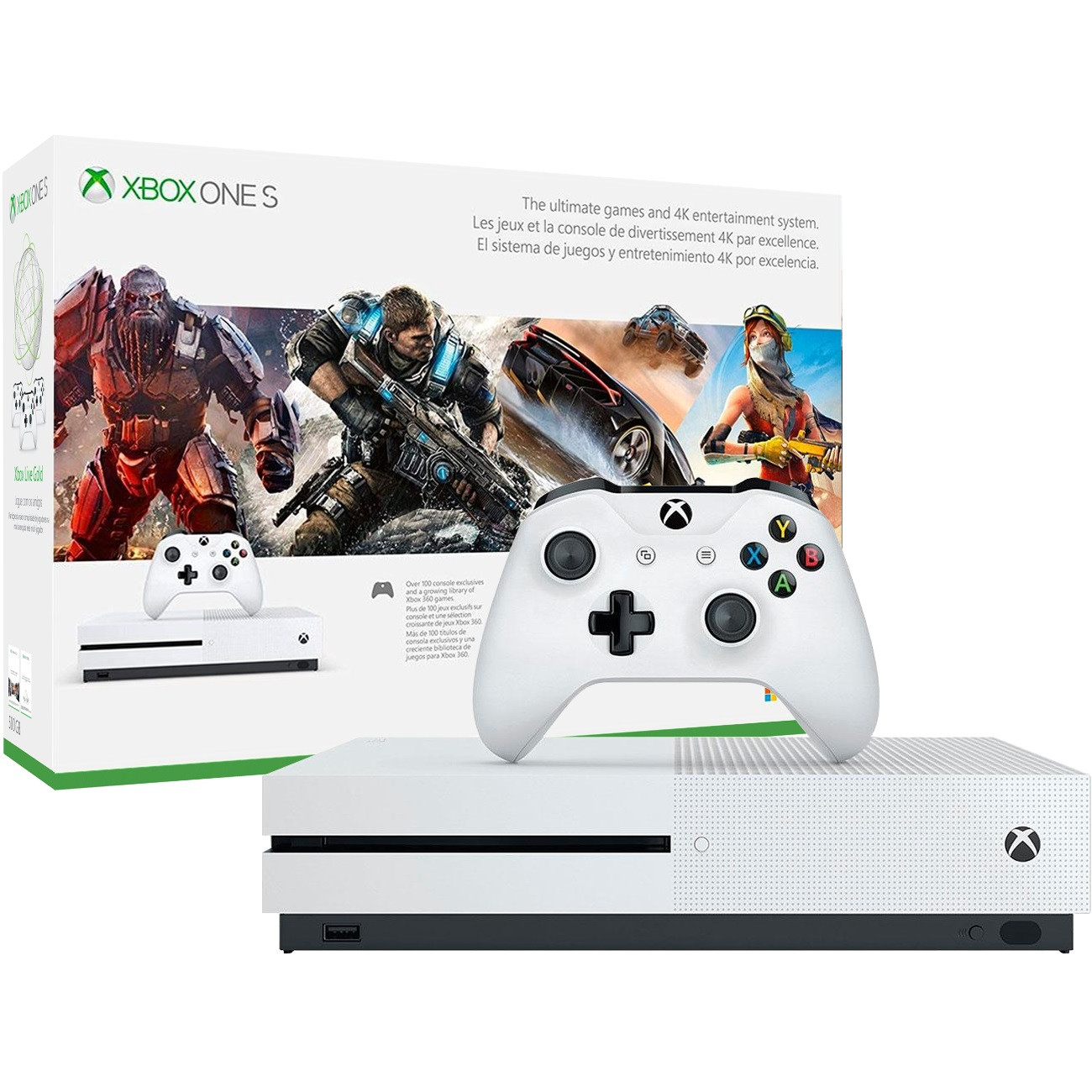 Console Xbox One S 1TB - Microsoft + 1 Controle + 1 Jogo - Branco