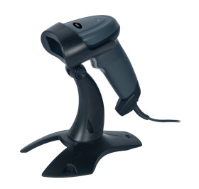 LEITOR CODIGO DE BARRAS USB IMAGER 1D E 2D ELGIN BR520 C/ SUPORTE PRETO