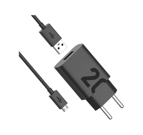 CARREGADOR DE TOMADA TURBOPOWER 20W MOTOROLA PRETO C/CABO MICRO USB