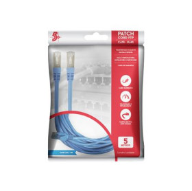 CABO DE REDE PATCH CORD CAT.6 5.0MT AZUL 5+ 018-9901