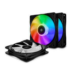 KIT COOLER GABINETE 3 FANS RGB DEEPCOOL CF120 120X25 