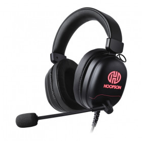 FONE DE OUVIDO C/MICROFONE USB GAMER HOOPSON F-102-VM PRETO LED VERMELHO