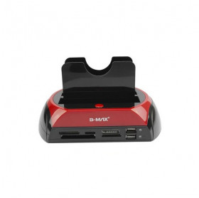 DOCKING STATION B-MAX PARA HD IDE/SATA 2.5/3.5 LEITOR CARTAO/USB C/FONTE BM-753 