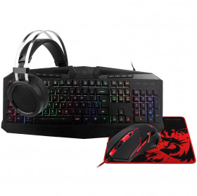 KIT GAMER REDRAGON ESSENTIALS S112 TECLADO MOUSE MOUSEPAD HEADSET