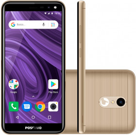 APARELHO CELULAR POSITIVO S512 TWIST 2 DOURADO ANDROID 8.1/16GB/1GB/8MP/TELA 5 