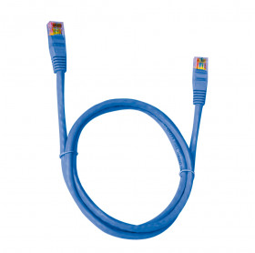 CABO DE REDE PATCH CORD CAT.5E 1.5MT AZUL PLUSCABLE PC-ETHU15BL