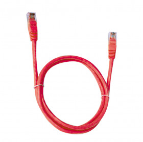 CABO DE REDE PATCH CORD CAT.5E 1.5MT VERMELHO PLUSCABLE PC-ETHU15RD