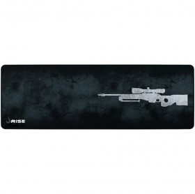 Mouse Pad Gamer Risemode Sniper Estendido Costurado Cinza e Preto RG-MP-06-SPG