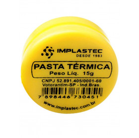 PASTA TERMICA DE SILICONE 15G IMPLASTEC POTE - BRANCA