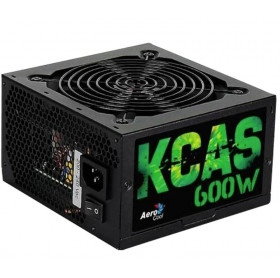 FONTE ATX 600W REAL AEROCOOL KCAS 80 PLUS BRONZE APFC PRETA S/CABO