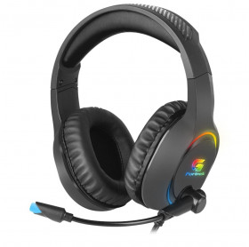 FONE C/ MICROFONE GAMER FORTREK HOLT RGB P2+USB PRETO