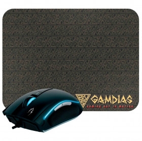 MOUSE C/ MOUSE PAD GAMER GAMDIAS 4200DPI ZEUS E1A + NYX E1