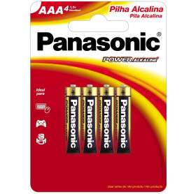 PILHA ALCALINA AAA/4 PANASONIC LR03XAB/4B