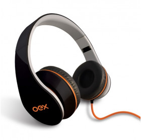 FONE COM MICROFONE P3 OEX HP100 PRETO DOBRAVEL 