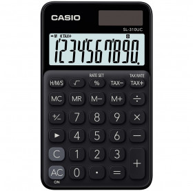 CALCULADORA DE BOLSO 10 DIGITOS PRETA CASIO SL-310UC-BK - CALCULO FINANCEIRO