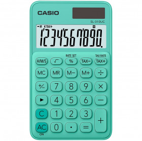 CALCULADORA DE BOLSO 10 DIGITOS TURQUESA CASIO SL-310UC-GN - CALCULO FINANCEIRO