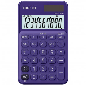 CALCULADORA DE BOLSO 10 DIGITOS ROXA CASIO SL-310UC-PL - CALCULO FINANCEIRO