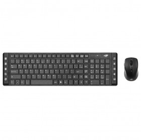 TECLADO E MOUSE SEM FIO K-W50BK C3 TECH MULTIMIDIA PRETO