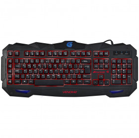 TECLADO USB GAMER SPIDER VENOM 2 FORTREK GK-705 MULTIMIDIA PRETO - FORA LINHA