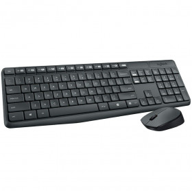 TECLADO E MOUSE SEM FIO MK235 LOGITECH PRETO 920-007903