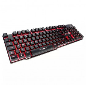 TECLADO USB EVUS TC-05 GAMER THUNDER COLOR ILUMINADO PRETO