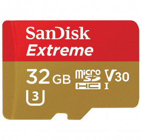 CARTÃO DE MEMORIA 32GB MICRO SDHC EXTREME 4K SANDISK C/ ADAPTADOR SDSQXAF-032G