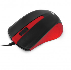 MOUSE USB MS-20RD C3 TECH OPTICO 1000 DPI PRETO/VERMELHO