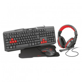 KIT TRUST 22428 ZIVA GAMER TECLADO/MOUSE/MOUSE PAD/FONE 