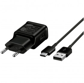 CARREGADOR DE TOMADA ULTRA RAPIDO SAMSUNG TIPO-C PRETO EP-TA20BBBCGBR