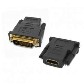 ADAPTADOR DVI-D MACHO PARA HDMI FEMEA PRETO GVBRASIL ADT009