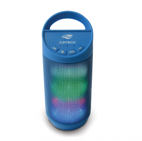 CAIXA DE SOM BLUETOOTH BEAT SP-B50BL C3 TECH AZUL 8W RMS COM SHOW DE LUZES