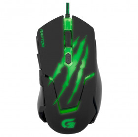 MOUSE USB GAMER FORTREK OM801 RAPTOR 3200DPI PRETO/VERDE