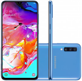 APARELHO CELULAR SMARTPHONE SAMSUNG GALAXY A70 AZUL OCTA CORE/128GB/6GBRAM/T.6,7