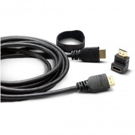 CABO HDMI PARA HDMI 2.0 ELG HS18L 4K 1.8MT C/ ADAPTADOR 90 E ORGANIZADOR CABOS 