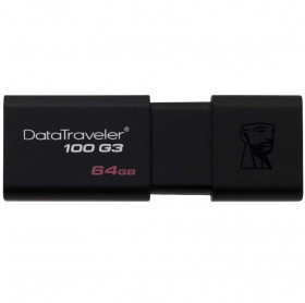 PEN DRIVE 64GB DT100G3/64GB KINGSTON USB 3.0 PRETO
