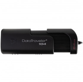 PEN DRIVE 64GB KINGSTON 104 USB 2.0 PRETO DT104/64GB