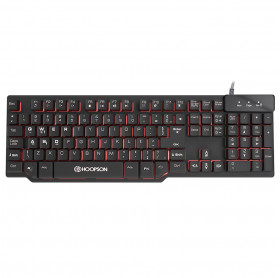 TECLADO USB GAMER SEMI MECANICO HOOPSON MJ62 LED PRETO