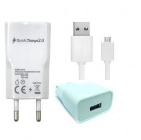 CARREGADOR DE TOMADA 2 USB 5V/2.4A C/CABO MICRO USB IVON GVBRASIL FTD.4501