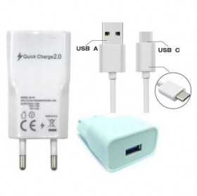 CARREGADOR DE TOMADA 2 USB 5V/2.4A C/CABO USB-C IVON GVBRASIL FTD.4701