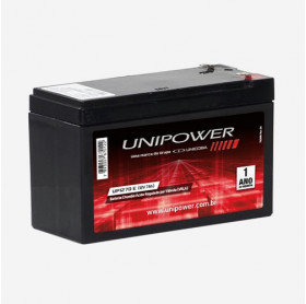 BATERIA SELADA PARA SEG/NOBREAK 12V 7AH UP1270SEG UNIPOWER 