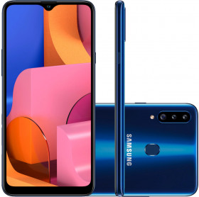 APARELHO CELULAR SMARTPHONE SAMSUNG GALAXY A20S AZUL OC/32GB/3GBRAM/TELA 6.5