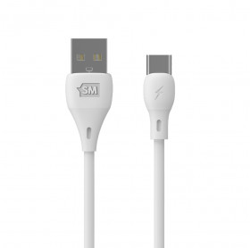 CABO USB PARA USB-C 1.0MT SUMAY BRANCO SM-C1303S - SMARTPHONES