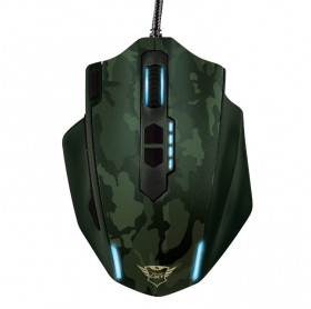 MOUSE USB TRUST 20853 GAMER GTX 155C CALDOR 4000 DPI VERDE CAMUFALDO 