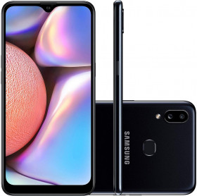 APARELHO CELULAR SMARTPHONE SAMSUNG GALAXY A10S PRETO OCTA CORE/32GB/2GBRAM/TELA