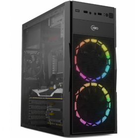 GABINETE ATX 1 BAIA GAMER KWG VELA M4 RGB PRETO SEM FONTE