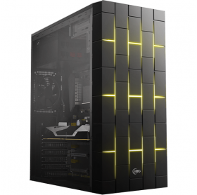 GABINETE ATX GAMER KWG VELA M3 RGB PRETO SEM FONTE