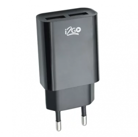 CARREGADOR DE TOMADA I2GO 2 USB 2.4A I2GWAL040