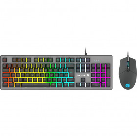 TECLADO E MOUSE GAMER RGB RAINBOW RANGER GRAFITE FORTREK