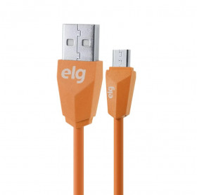 CABO USB MACHO PARA MICRO USB ELG 1.8MT LARANJA M518LR 