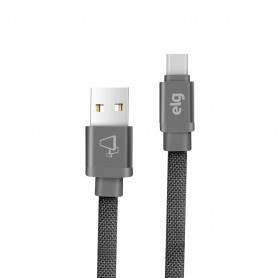 CABO USB MACHO PARA USB-C ELG CANVAS 1 MT CINZA CNVC10GY